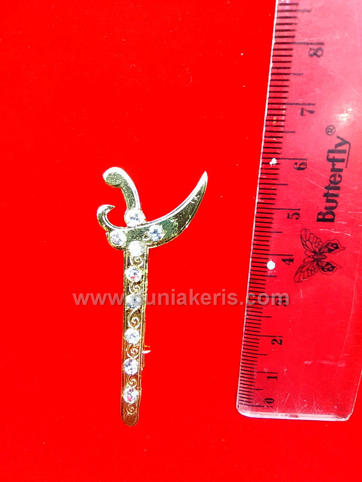 Bros Motif Keris Mata Zircon 3 Dunia Keris 6037