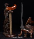 Keris Duwung Luk 3 Pamor Keleng Sepuh
