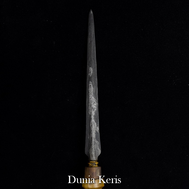 Tombak Khudup Melati Kinatah Emas Pamor Pulo Tirto