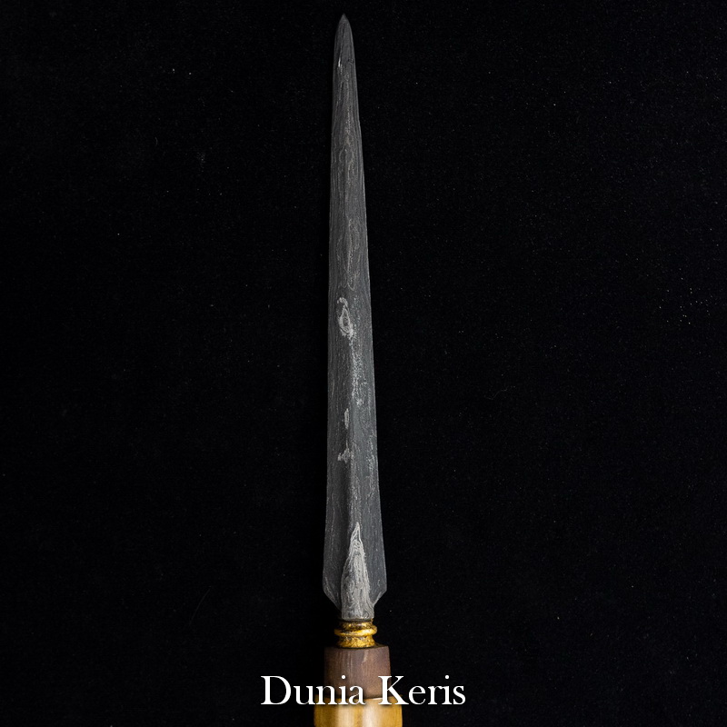 Tombak Khudup Melati Kinatah Emas Pamor Pulo Tirto